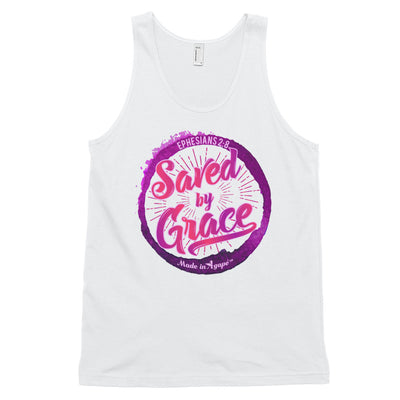 Saved By Grace - Unisex Tank-White-XS-Made In Agapé