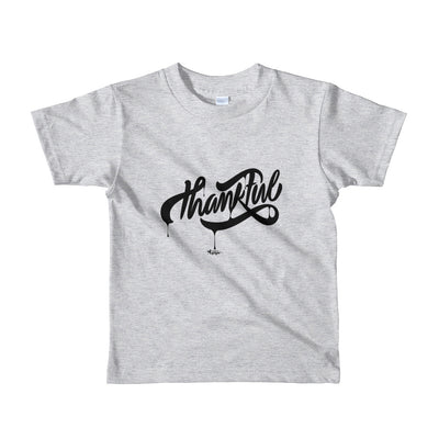 Thankful - Kids T-Shirt-Heather Grey-2yrs-Made In Agapé