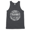 Give Thanks In All Circumstances - Unisex Tank-Asphalt-XS-Made In Agapé