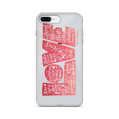 LOVE Protects - iPhone Case-iPhone 7 Plus/8 Plus-Made In Agapé