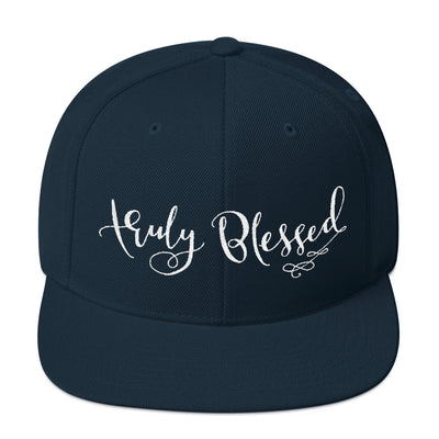 Truly Blessed - Snapback Hat-Dark Navy-Made In Agapé