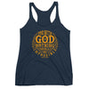 Nothing Impossible With God - Ladies' Triblend Racerback Tank-Vintage Navy-XS-Made In Agapé