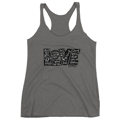 LOVE Protects - Ladies' Triblend Racerback Tank-Premium Heather-XS-Made In Agapé