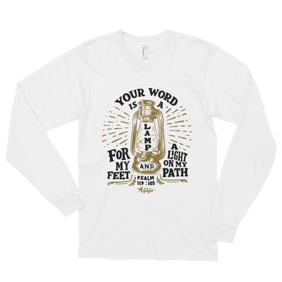 Lamp For Feet And Light On Path - Unisex Long Sleeve Shirt-White-S-Made In Agapé