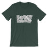 LOVE Protects - Cozy Fit Short Sleeve Tee-Heather Forest-S-Made In Agapé