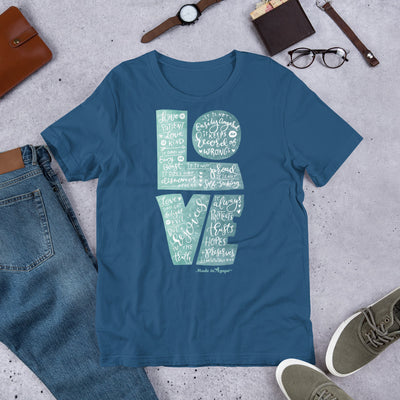 LOVE Is Patient - Unisex Crew-Steel Blue-S-Made In Agapé