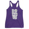 LOVE Is Patient - Ladies' Triblend Racerback Tank-Purple Rush-XS-Made In Agapé