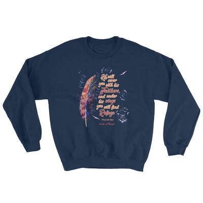Agapé Feathers And Wings - Women's Sweatshirt-Navy-S-Made In Agapé