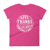 Give Thanks In All Circumstances - Ladies' Fit Tee-Hot Pink-S-Made In Agapé