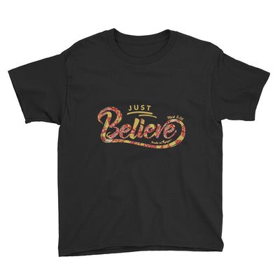 Just Believe - Youth Short Sleeve Tee-Black-XS-Made In Agapé