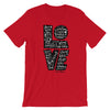 LOVE is Patient - Cozy Fit Short Sleeve Tee-Red-S-Made In Agapé