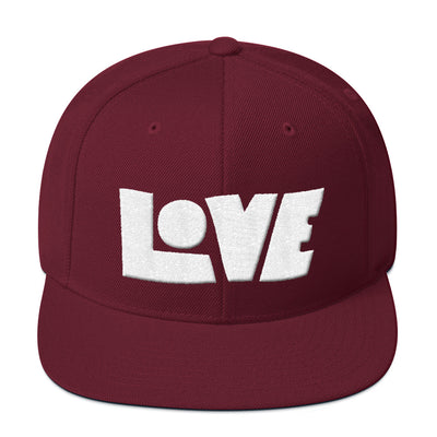 LOVE Protects - Snapback Hat-Maroon-Made In Agapé