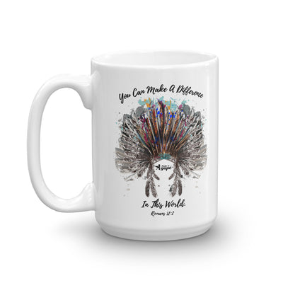 Make A Difference In This World - Coffee Mug-15oz-Left Handle-Made In Agapé