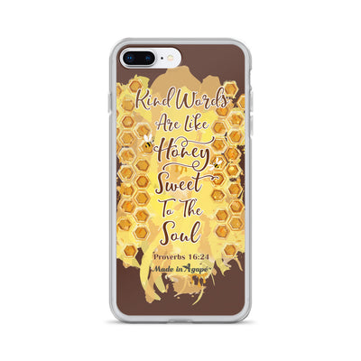 Kind Words Are Like Honey - iPhone Case-iPhone 7 Plus/8 Plus-Made In Agapé