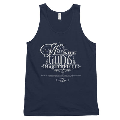 We Are God's Masterpiece - Unisex Tank-Navy-XS-Made In Agapé