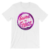 Saved By Grace - Cozy Fit Short Sleeve Tee-White-S-Made In Agapé