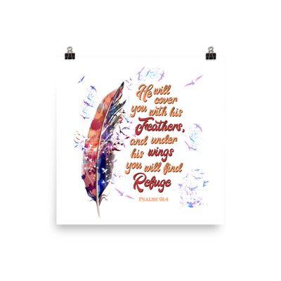 Agapé Feathers And Wings - Poster-12×12-Made In Agapé