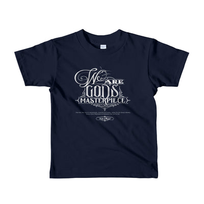 We Are God's Masterpiece - Kids T-Shirt-Navy-2yrs-Made In Agapé