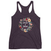 His Grace Is Sufficient - Ladies' Triblend Racerback Tank-Vintage Purple-XS-Made In Agapé