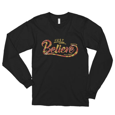 Just Believe - Unisex Long Sleeve Shirt-Black-S-Made In Agapé