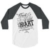 Trust In the Lord - Unisex 3/4 Sleeve Raglan Baseball Tee-White/Heather Charcoal-XS-Made In Agapé