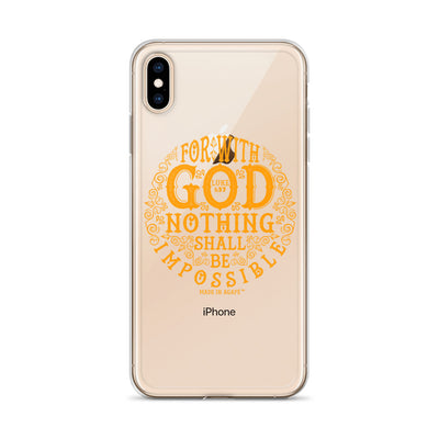 Nothing Impossible With God - iPhone Case-Made In Agapé