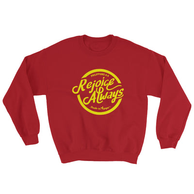 Rejoice Always -Men's Sweatshirt-Red-S-Made In Agapé