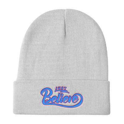 Just Believe - Knit Beanie-White-Made In Agapé