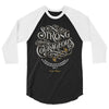 Be Strong And Courageous - Unisex 3/4 Sleeve Raglan Baseball Tee-Black/White-XS-Made In Agapé