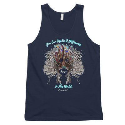 Make A Difference In This World - Unisex Tank-Navy-XS-Made In Agapé