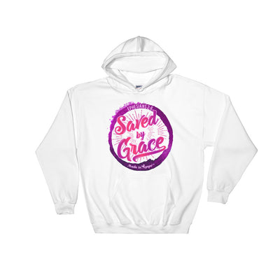 Saved By Grace - Men's Hoodie-White-S-Made In Agapé