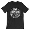 Give Thanks In All Circumstances - Cozy Fit Short Sleeve Tee-Black Heather-S-Made In Agapé