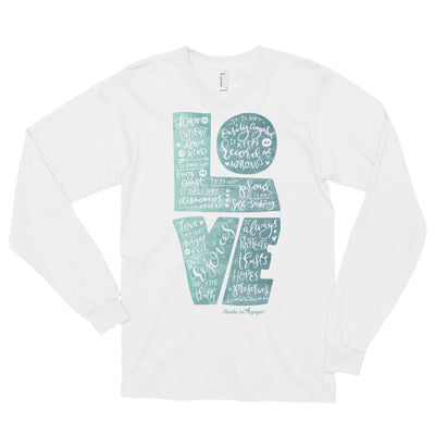 LOVE Is Patient - Unisex Long Sleeve Shirt-White-S-Made In Agapé