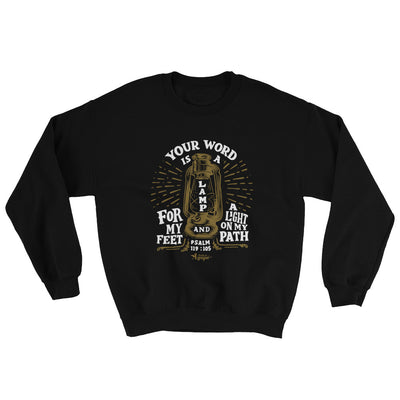 Lamp For Feet And Light On Path - Men's Sweatshirt-Black-S-Made In Agapé