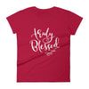 Truly Blessed - Ladies' Fit Tee-Red-S-Made In Agapé