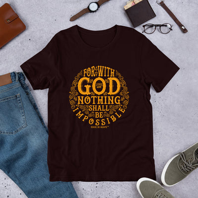 Nothing Impossible With God - Unisex Crew-Oxblood Black-S-Made In Agapé