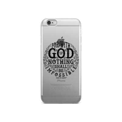Nothing Impossible With God - iPhone Case-iPhone 6/6s-Made In Agapé
