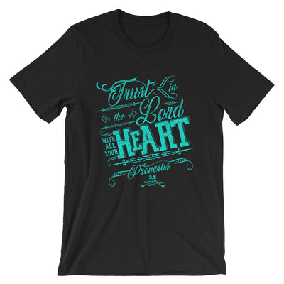 Trust In The Lord - Cozy Fit Short Sleeve Tee-Black-XS-Made In Agapé
