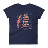 Agapé Feathers And Wings - Ladies' Fit Tee-Navy-S-Made In Agapé