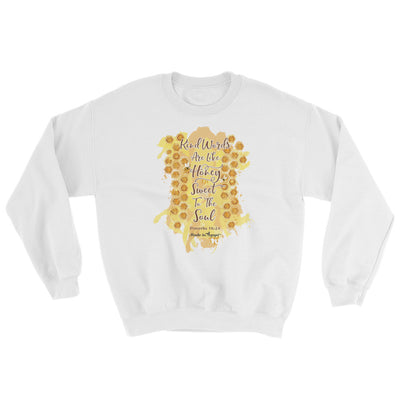 Kind Words Are Like Honey - Women's Sweatshirt-White-S-Made In Agapé