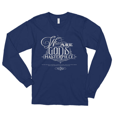 We Are God's Masterpiece - Unisex Long Sleeve Shirt-Navy-S-Made In Agapé