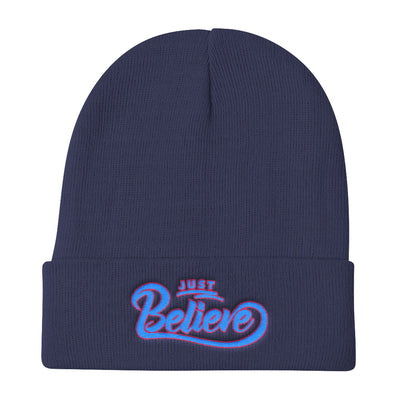 Just Believe - Knit Beanie-Navy-Made In Agapé