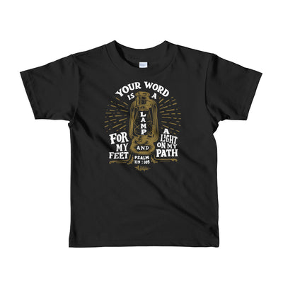 Lamp For Feet And Light On Path - Kids T-Shirt-Black-2yrs-Made In Agapé