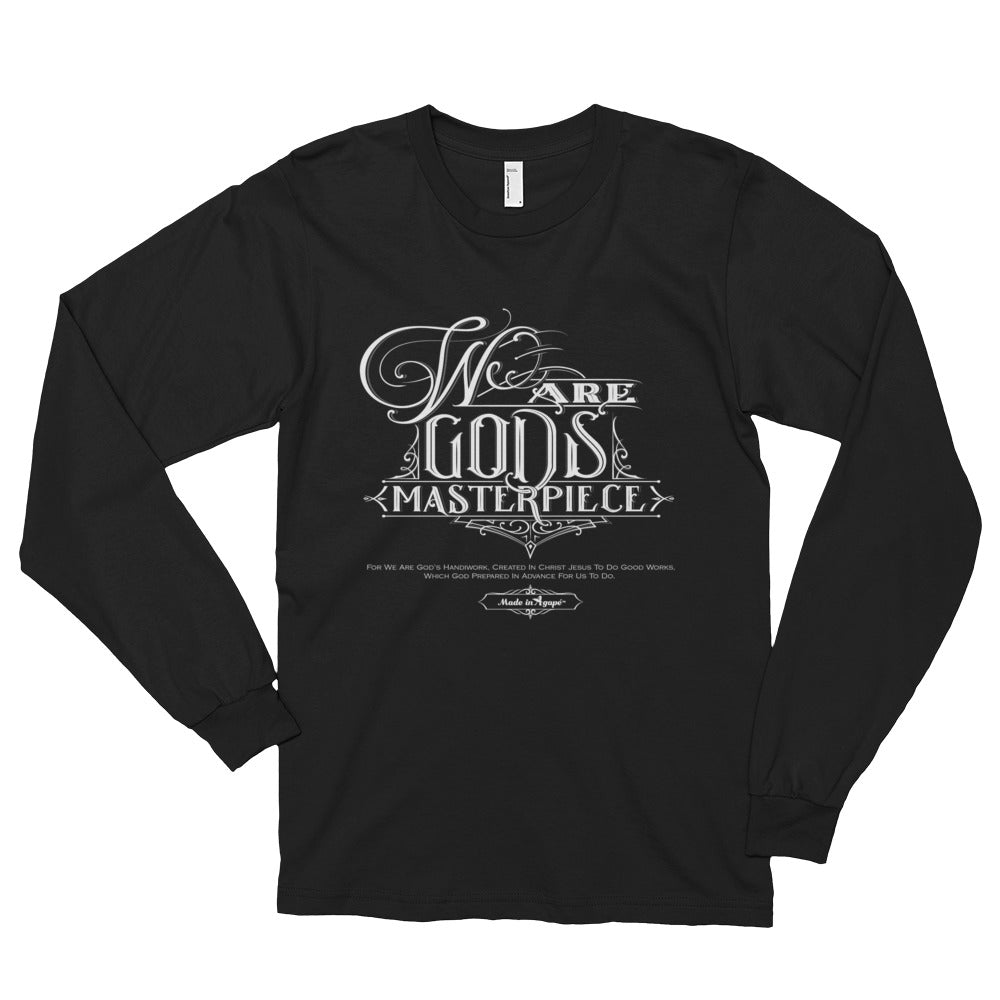 We Are God's Masterpiece - Unisex Long Sleeve Shirt-Black-S-Made In Agapé