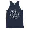 Truly Blessed - Unisex Tank-Navy-XS-Made In Agapé