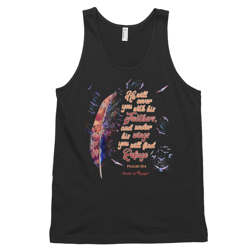 Agapé Feathers And Wings - Unisex Tank-Black-XS-Made In Agapé