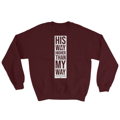 His Way Higher Than Mine - Women's Sweatshirt-Maroon-S-Made In Agapé