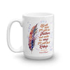 Agapé Feathers and Wings - Coffee Mug-15oz-Left Handle-Made In Agapé