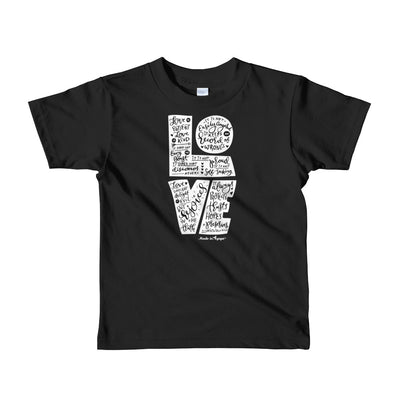 LOVE Is Patient - Kids T-Shirt-Black-2yrs-Made In Agapé