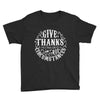 Give Thanks In All Circumstances - Youth Short Sleeve Tee-Black-XS-Made In Agapé